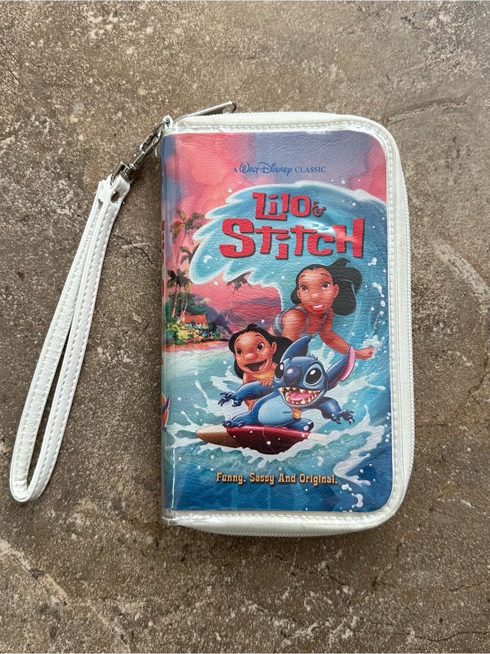 Disney Lilo & Stitch Wristlet Wallet - Blue, White & Pink